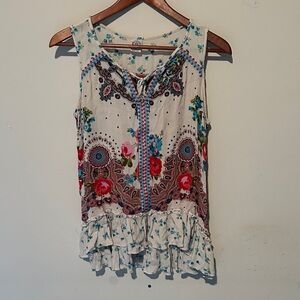 Bila Multicolor Floral Sleeveless Blouse
